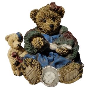 Vtg Boyds Bears & Friends Momma McBruin & Baby Luke Let's Eat Resin